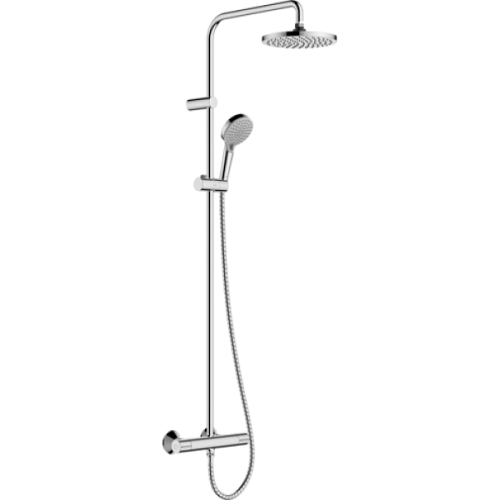 Душевая система Hansgrohe Showerpipe 230 1jet с термостатом, Green Vernis Shape 26318000, хром Душевая система Hansgrohe Showerpipe 230 1jet с термостатом, Green Vernis Shape 26318000, хром