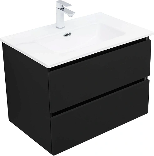 Тумба под раковину Aquanet Вега 2.0 70 черный 00337954 подвесная Тумба под раковину Aquanet Вега 2.0 70 черный 00337954 подвесная