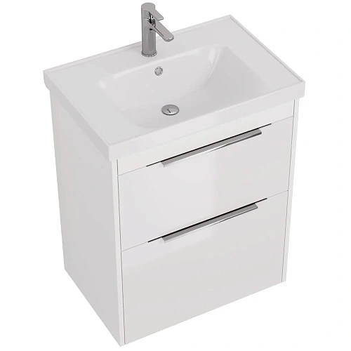 Тумба под раковину DREJA PRIME, 70 см, подвесная/напольная, 2 ящика, белый глянец 99.9301 Тумба под раковину DREJA PRIME, 70 см, подвесная/напольная, 2 ящика, белый глянец 99.9301