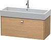 Картинка анонса товара «тумба под раковину duravit brioso br405601052 подвесная 98 см европейский дуб»