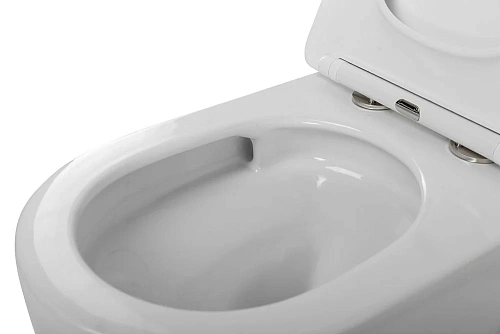 Унитаз подвесной CEZARES STREAM CZR-2426-TH-TOR/SC безободковый с сиденьем Унитаз подвесной CEZARES STREAM CZR-2426-TH-TOR/SC безободковый с сиденьем