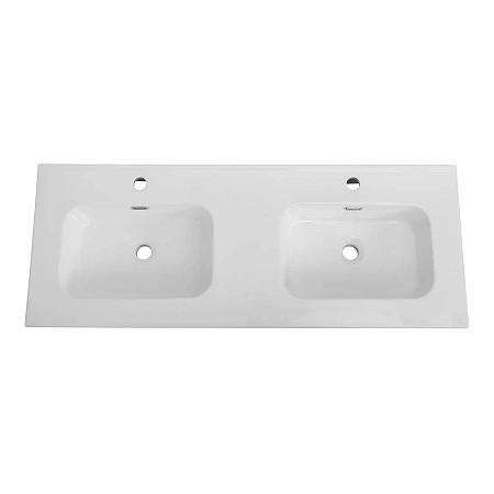 Раковина CEZARES CZR-8095-120-2 с двумя чашами белый 1210x460 керамика Раковина CEZARES CZR-8095-120-2 с двумя чашами белый 1210x460 керамика