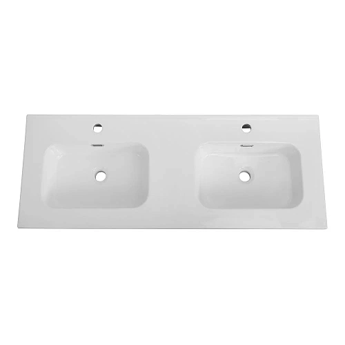 Раковина CEZARES CZR-8095-120-2 с двумя чашами белый 1210x460 керамика Раковина CEZARES CZR-8095-120-2 с двумя чашами белый 1210x460 керамика