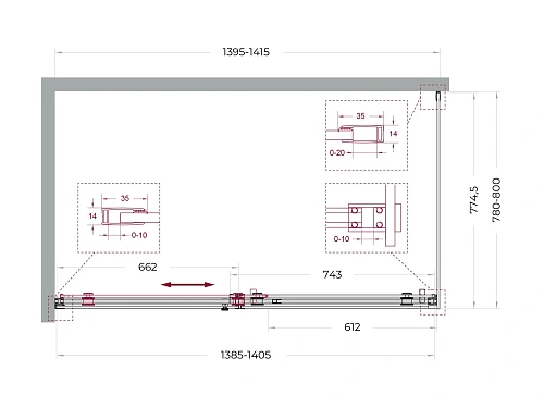 Душевой уголок BelBagno SOFT_CLOSE-2-AH-1-140/80-C-Cr 140x80 см, профиль хром, стекло прозрачное Душевой уголок BelBagno SOFT_CLOSE-2-AH-1-140/80-C-Cr 140x80 см, профиль хром, стекло прозрачное