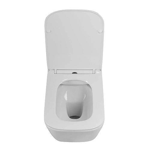 Унитаз подвесной BelBagno DUE 2.0 BB7107CHR/SC безободковый c сиденьем Унитаз подвесной BelBagno DUE 2.0 BB7107CHR/SC безободковый c сиденьем