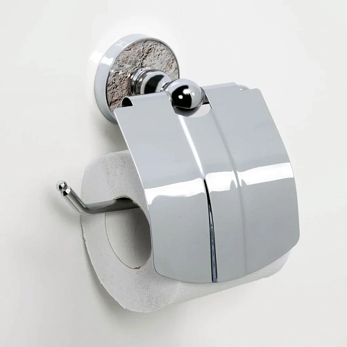 Держатель туалетной бумаги WasserKRAFT Nau K-7725 с крышкой хром Держатель туалетной бумаги WasserKRAFT Nau K-7725 с крышкой хром