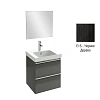 Комплект мебели 60 см Jacob Delafon Odeon Up , черное дерево меламин, 2 выдвижных ящика, с 1 отверст E4778-00+EB1080-NF+EB878-E15