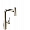 Смеситель для кухни Hansgrohe Metris Select M71, 240, с вытяжным изливом, 1jet sBox 73802800, под ст