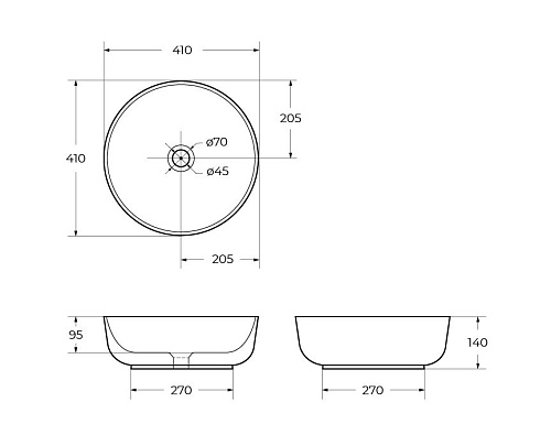 Раковина BelBagno BB1315-H301 410x410x130 черная матовая Раковина BelBagno BB1315-H301 410x410x130 черная матовая