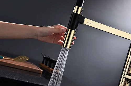 Смеситель для кухни Paulmark Leader золото Le214101-G Смеситель для кухни Paulmark Leader золото Le214101-G