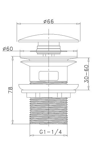 Донный клапан CEZARES CZR-SAT-GM клик-клак с переливом, оружейная сталь Донный клапан CEZARES CZR-SAT-GM клик-клак с переливом, оружейная сталь