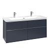 Картинка анонса товара «тумба под раковину villeroy &amp; boch subway 3.0 с подсветкой marine blue / marine blue c602l0vq»