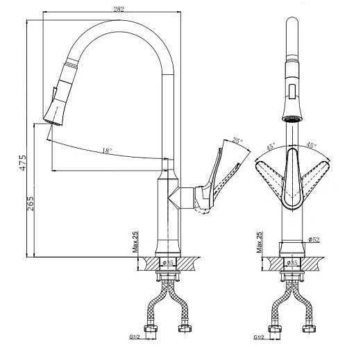 Смеситель для кухни RUSH Jawa (JA0735-24) Смеситель для кухни RUSH Jawa (JA0735-24)