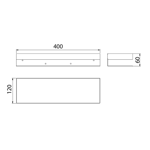 Полка Lemark SHELF LINE 400 мм с крючками, графит 9776054 Полка Lemark SHELF LINE 400 мм с крючками, графит 9776054