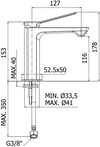 Смеситель для раковины Paffoni Tilt TI071NO Смеситель для раковины Paffoni Tilt TI071NO