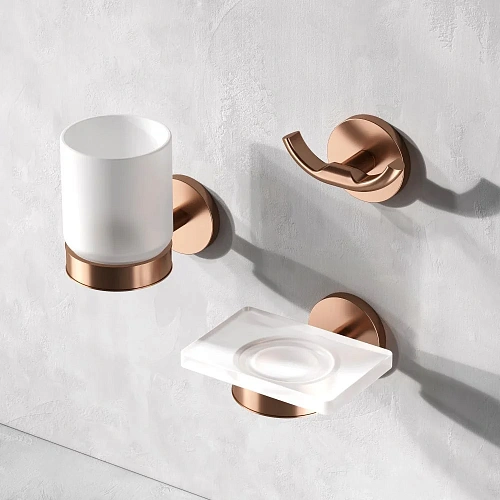 Мыльница AM.PM X-Joy A85A34244, стеклянная розовое золото Мыльница AM.PM X-Joy A85A34244, стеклянная розовое золото