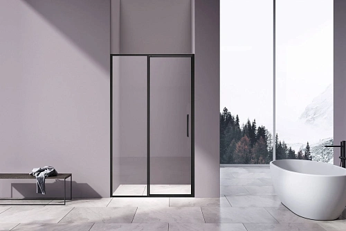 Душевая дверь Vincea Slim 8mm VDP-4SL120CLB, черный, стекло прозрачное Душевая дверь Vincea Slim 8mm VDP-4SL120CLB, черный, стекло прозрачное