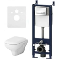 Комплект инсталляции AM.PM Like IS30201.801700 с унитазом, белой клавишей и сиденьем микролифт Комплект инсталляции AM.PM Like IS30201.801700 с унитазом, белой клавишей и сиденьем микролифт
