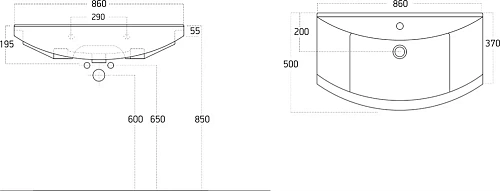 Раковина STWORKI 85 6085-KL 559909 Раковина STWORKI 85 6085-KL 559909