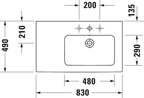 Раковина Duravit ME by Starck 2346830000 Раковина Duravit ME by Starck 2346830000