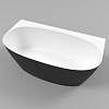 Картинка анонса товара «ванна из искусственного камня whitecross pearl a 155x80 (черный/белый мат) искусственный камень 0214 0214.155080.20100»