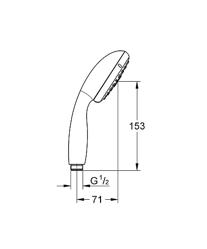 Душевая лейка GROHE New Tempesta (28419002) хром Душевая лейка GROHE New Tempesta (28419002) хром