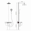 Душевая система BERGES MORANS 075003 с изливом и термостатом, хром Душевая система BERGES MORANS 075003 с изливом и термостатом, хром