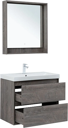 Тумба под раковину Aquanet Милан 80 дуб рошелье 00336374 подвесная Тумба под раковину Aquanet Милан 80 дуб рошелье 00336374 подвесная