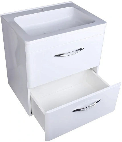 Тумба под раковину Style Line Каре 60 (2 ящ.) Люкс белая, PLUS СС-00002268 Тумба под раковину Style Line Каре 60 (2 ящ.) Люкс белая, PLUS СС-00002268