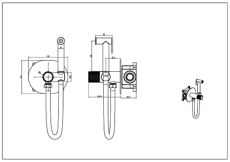 Гигиенический душ Boheme TECH Nikel Brush 157-NB Гигиенический душ Boheme TECH Nikel Brush 157-NB