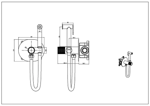 Гигиенический душ Boheme TECH Mat Gold 157-MG Гигиенический душ Boheme TECH Mat Gold 157-MG