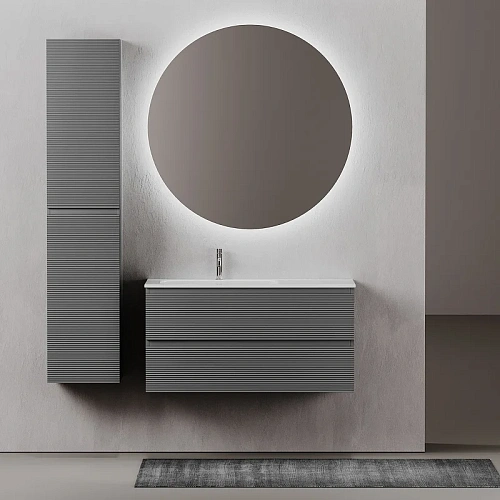 Тумба под раковину Sancos Folk FL100LGS левая 995х445х500 Grey soft, подвесная Тумба под раковину Sancos Folk FL100LGS левая 995х445х500 Grey soft, подвесная