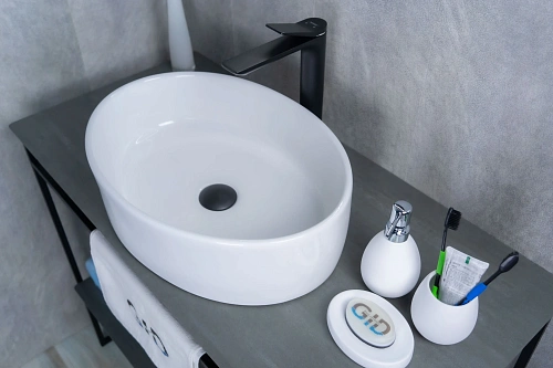 Раковина Gid N9012 51106 накладная белая 50x36x14 Раковина Gid N9012 51106 накладная белая 50x36x14