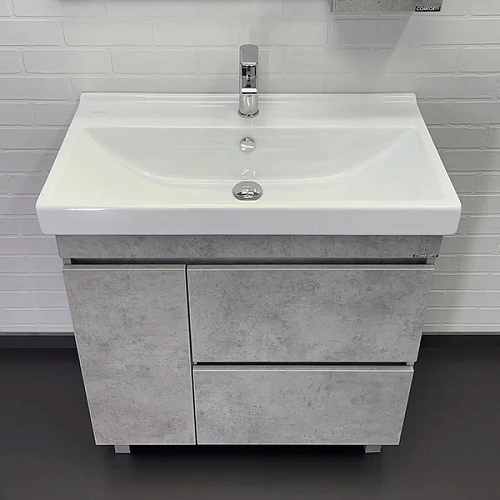 Тумба с раковиной Comforty Осло-80Н 00-00012959 бетон светлый раковина Fest 80 F01 Тумба с раковиной Comforty Осло-80Н 00-00012959 бетон светлый раковина Fest 80 F01