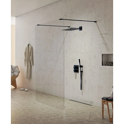 Душевая перегородка NEW TRENDY NEW MODUS BLACK 110x200 EXK-5602 черный Душевая перегородка NEW TRENDY NEW MODUS BLACK 110x200 EXK-5602 черный