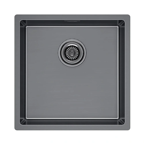 Кухонная мойка Paulmark LASSAN 44 UN LA44-GM, вороненая сталь, 440х440мм Кухонная мойка Paulmark LASSAN 44 UN LA44-GM, вороненая сталь, 440х440мм