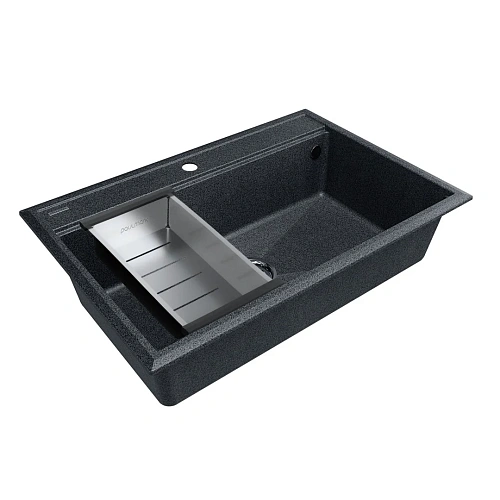 Кухонная мойка Paulmark STEPIA 80 с коландером ADVANCE брашированная PM117551-DG+A375-BS Кухонная мойка Paulmark STEPIA 80 с коландером ADVANCE брашированная PM117551-DG+A375-BS