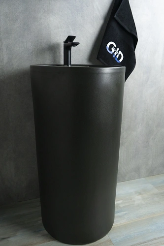 Раковина Gid Nb135bg 81109 напольная черная графит 45x45x85 Раковина Gid Nb135bg 81109 напольная черная графит 45x45x85