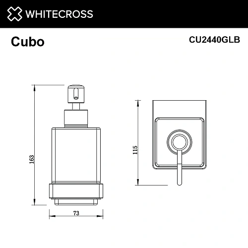 Дозатор жидкого мыла WHITECROSS Cubo CU2440GLB брашированное золото Дозатор жидкого мыла WHITECROSS Cubo CU2440GLB брашированное золото