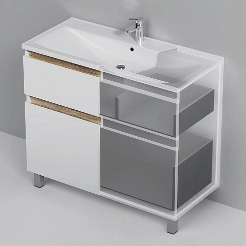 Тумба под раковину AM.PM X-Joy M85AFSX1002WG напольная, 100 см, белый Тумба под раковину AM.PM X-Joy M85AFSX1002WG напольная, 100 см, белый