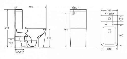 Унитаз напольный CeramaLux 2171 с сиденьем Унитаз напольный CeramaLux 2171 с сиденьем