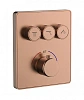 Смеситель для душа Wonzon &amp; Woghand (WW-INF323A-BRG) термостатический встраиваемая на 3 потребителя, брашированное розовое золото