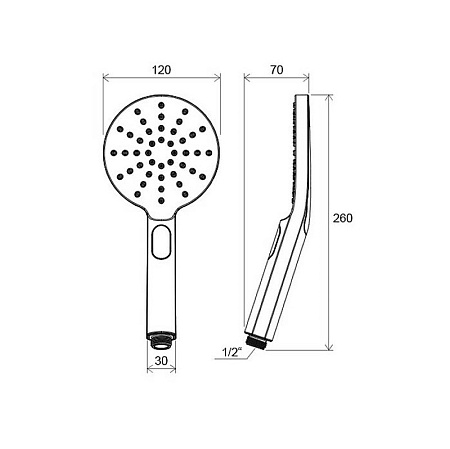 Душевая лейка Ravak Tuman 956.00 (X07P233)