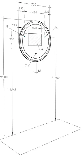 Зеркало Aquaton Анелло 75 1A260702AK010 Зеркало Aquaton Анелло 75 1A260702AK010