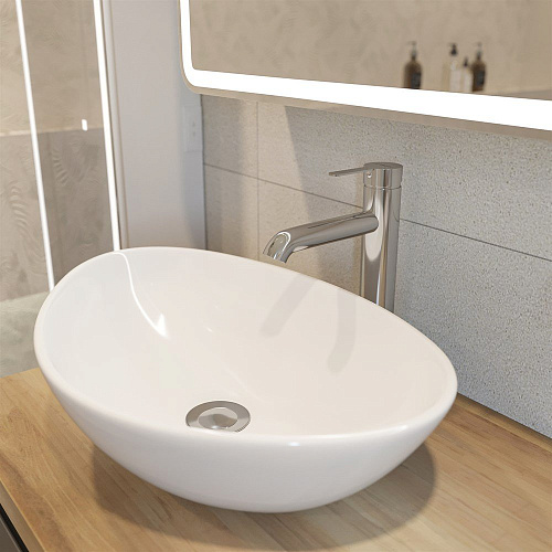 Тумба с раковиной STWORKI Берген 60 серая со светлой столешницей 122, Moduo 55 Leaf, R 549664 Тумба с раковиной STWORKI Берген 60 серая со светлой столешницей 122, Moduo 55 Leaf, R 549664