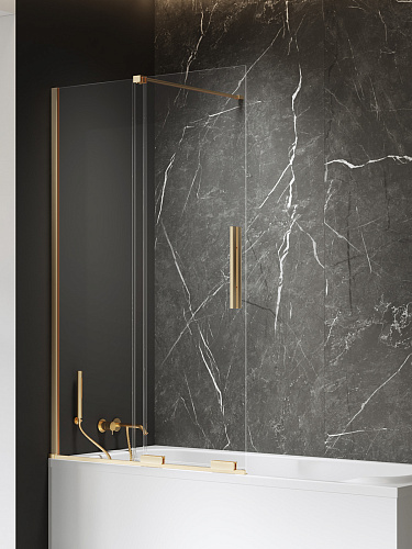 Шторка на ванну NEW TRENDY SMART GOLD BRUSHED 130x150 EXK-7790 брашированное золото Шторка на ванну NEW TRENDY SMART GOLD BRUSHED 130x150 EXK-7790 брашированное золото