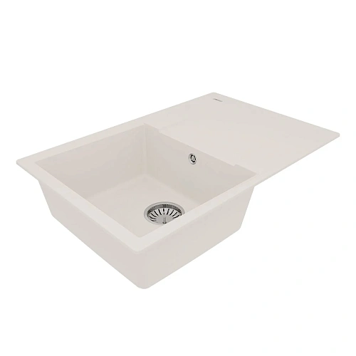 Кухонная мойка Lemark IMANDRA 760 врезная из кварцгранита, с крылом, Жасмин 9910028 Кухонная мойка Lemark IMANDRA 760 врезная из кварцгранита, с крылом, Жасмин 9910028