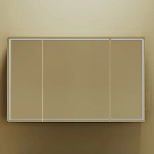 Зеркальный шкаф Sancos Mirror MI120ECH 1190x150х740 мм, с LED подсветкой, дуб чарльстон Зеркальный шкаф Sancos Mirror MI120ECH 1190x150х740 мм, с LED подсветкой, дуб чарльстон