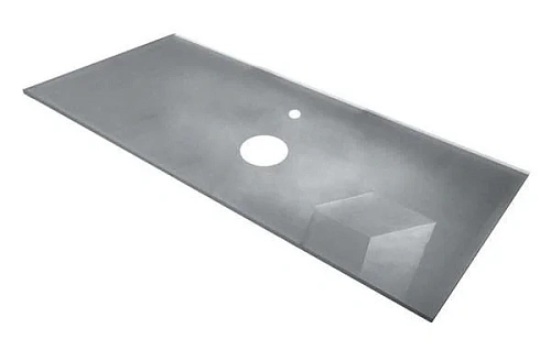 Столешница Armadi Art 853-100-SL стекло 100см прямая серебро Lucido Столешница Armadi Art 853-100-SL стекло 100см прямая серебро Lucido