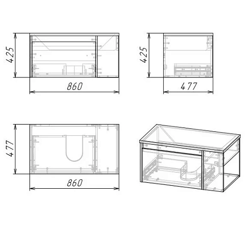 Тумба под раковину GROSSMAN ТЕНЗА-85 см веллингтон (ум. Оскар-85) подвесная 108503 Тумба под раковину GROSSMAN ТЕНЗА-85 см веллингтон (ум. Оскар-85) подвесная 108503